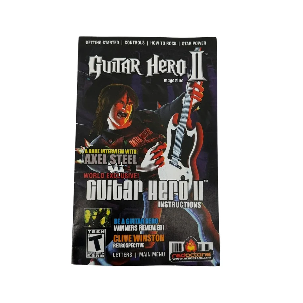 Guitar Hero II 2 PlayStation 2 PS2 Game with Manual RedOctane Activision Tested